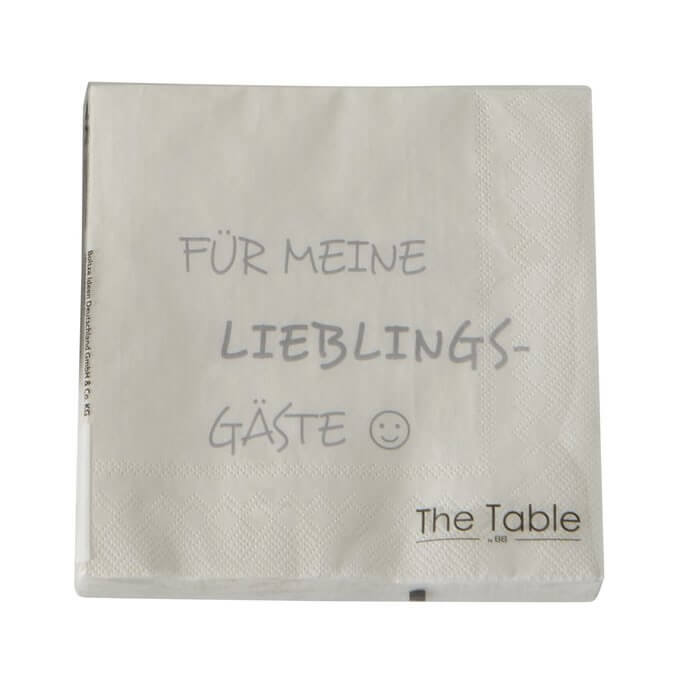 Papierservietten Lieblingsgäste