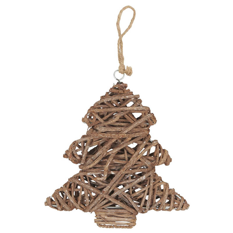 Anhänger Rattan Tannenbaum