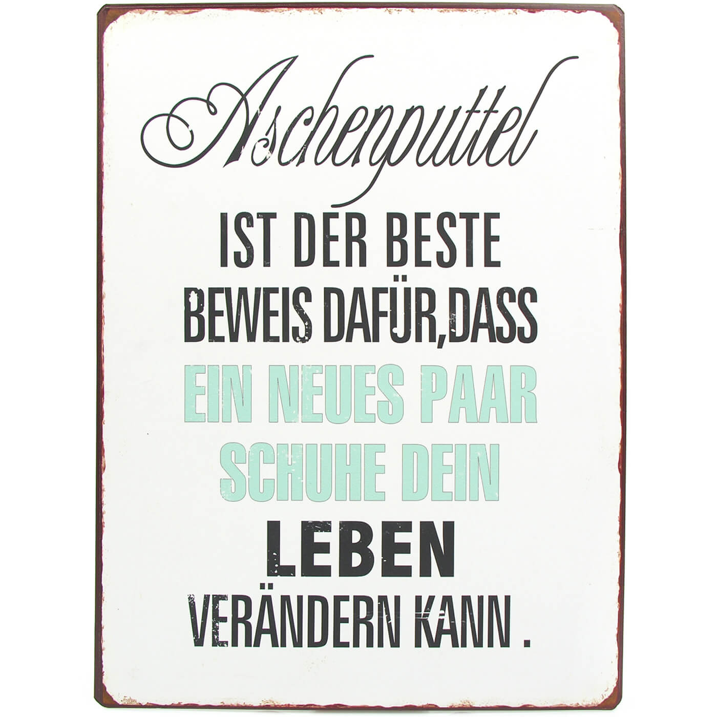 Blechschild Aschenputtel