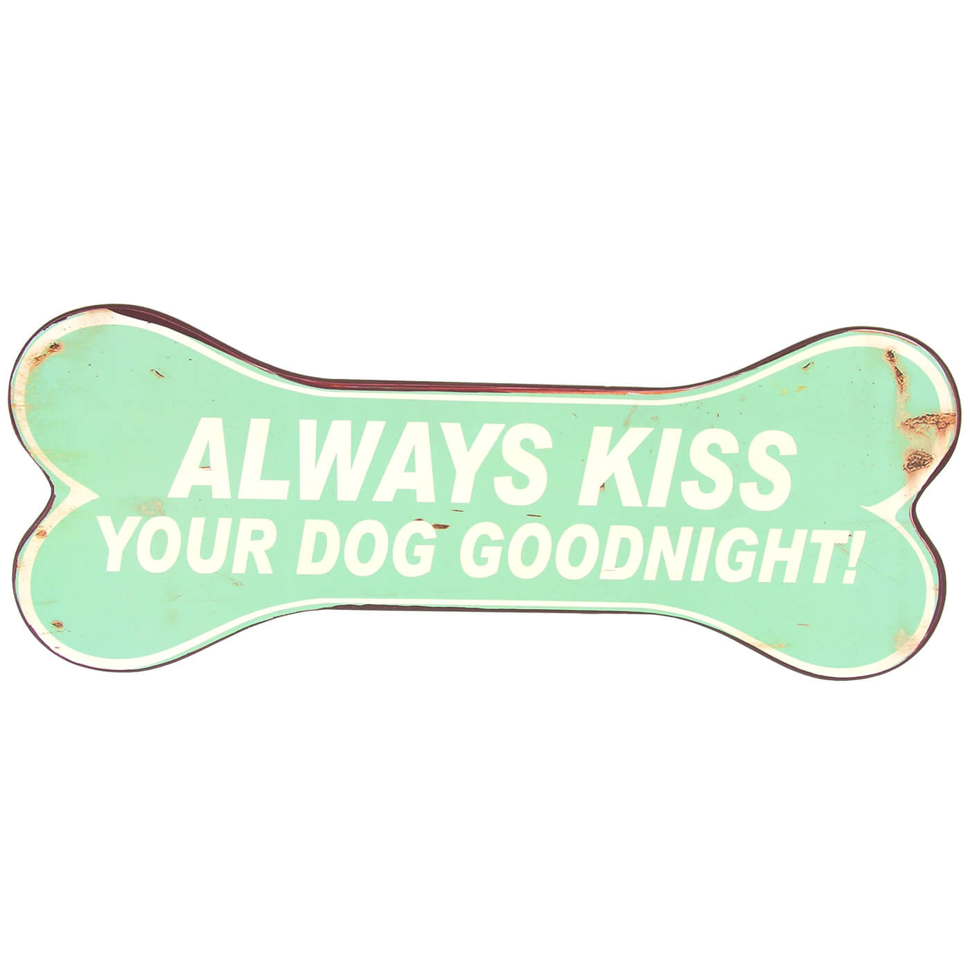 Blechschild Always Kiss your Dog Goodnight