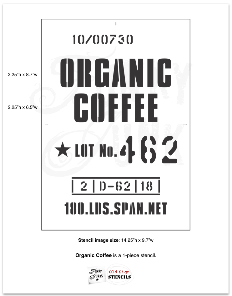 Schablone Organic Coffee
