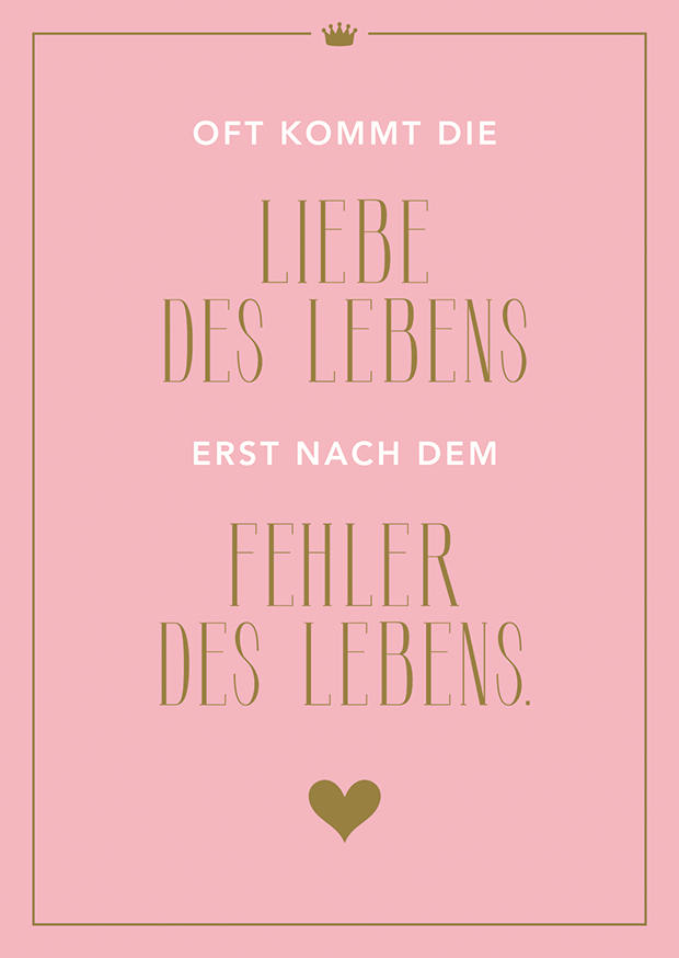 Postkarte Liebe des Lebens