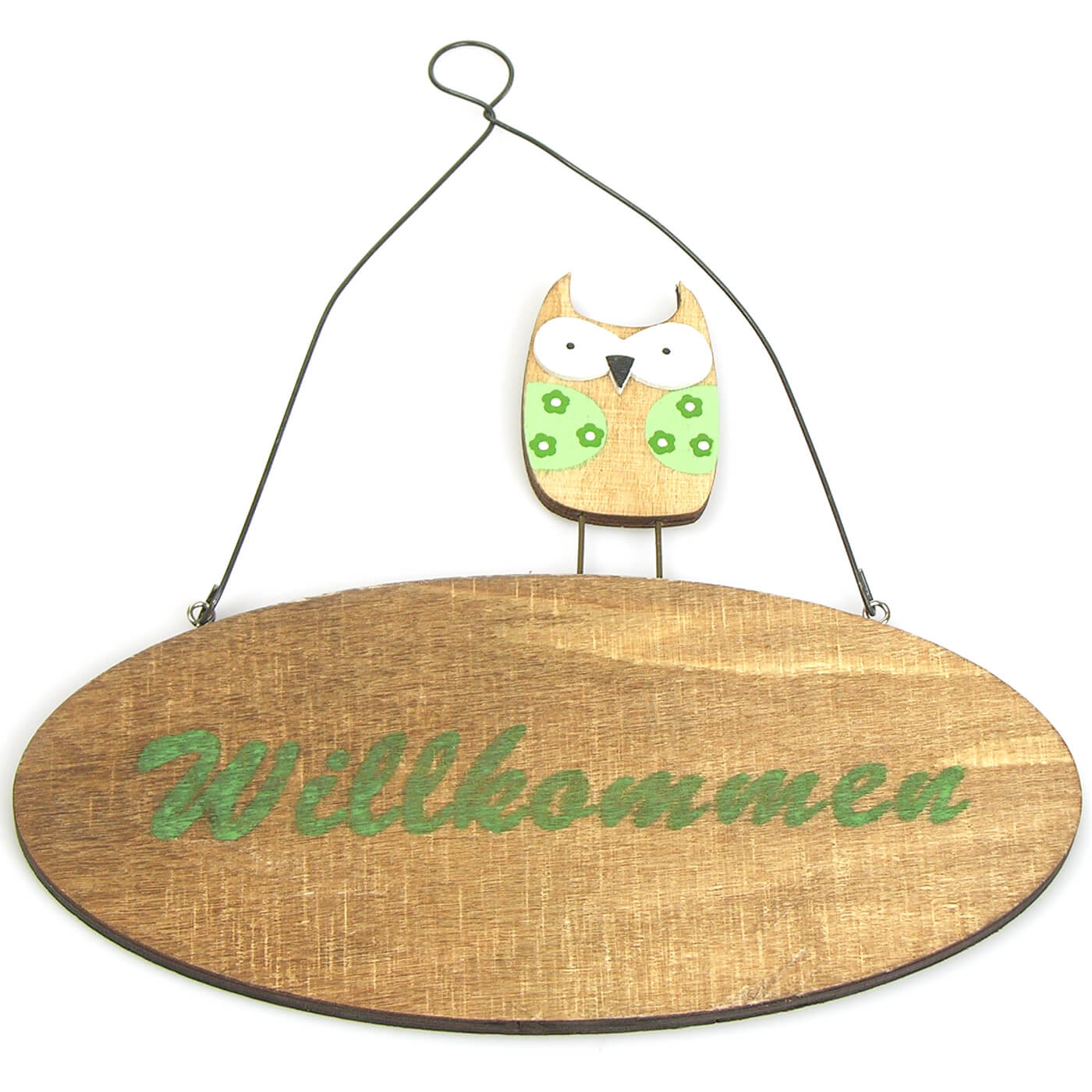 Holzschild Willkommen