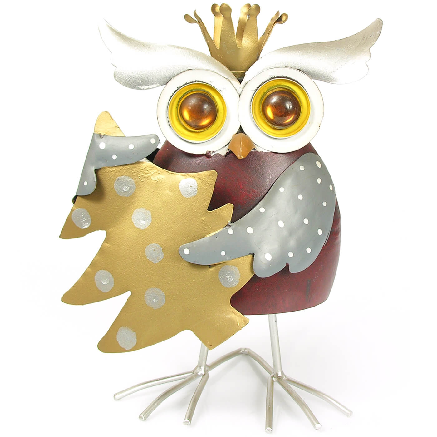 Weihnachts-Eule mit Tannenbaum