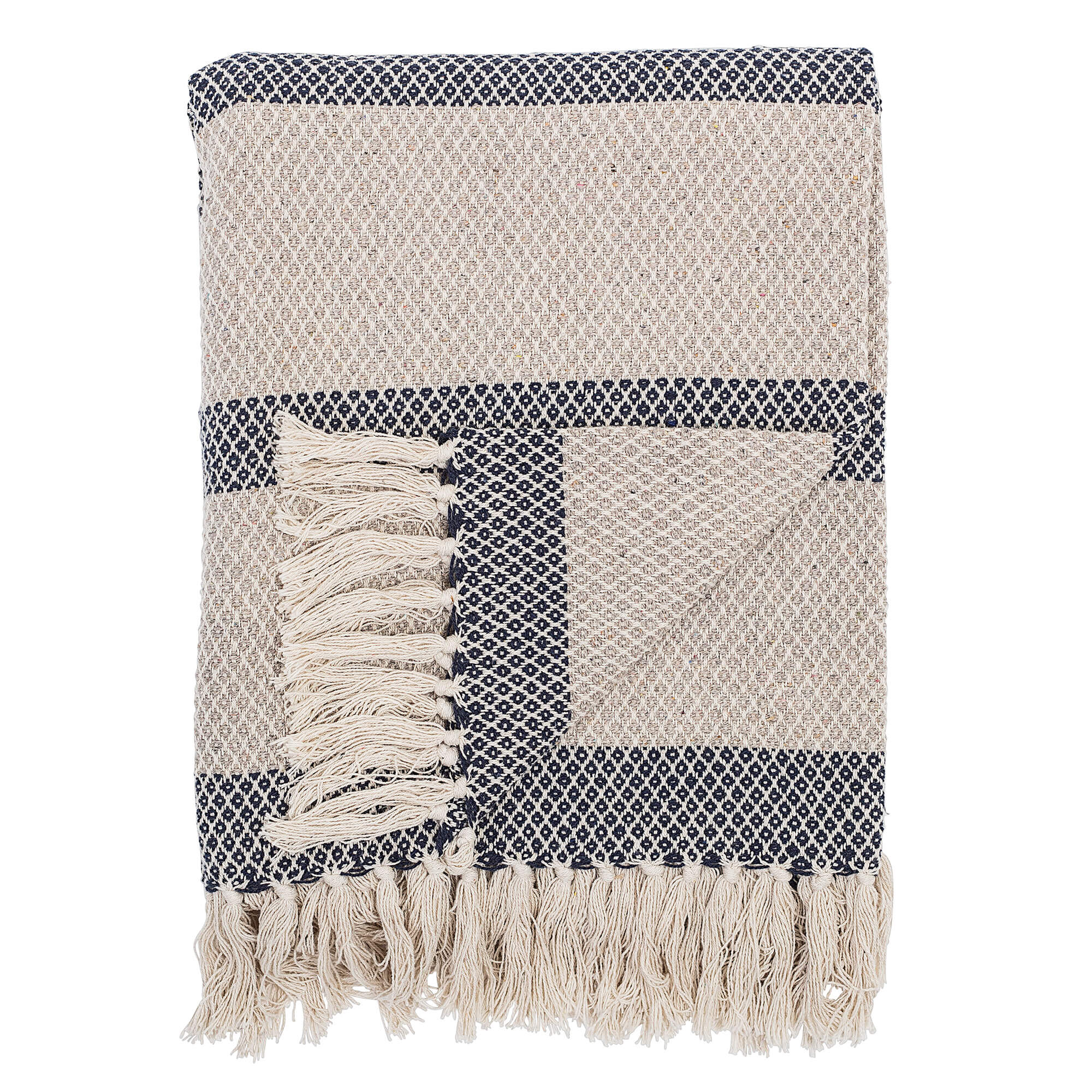 Tagesdecke Beige Blau Baumwolle