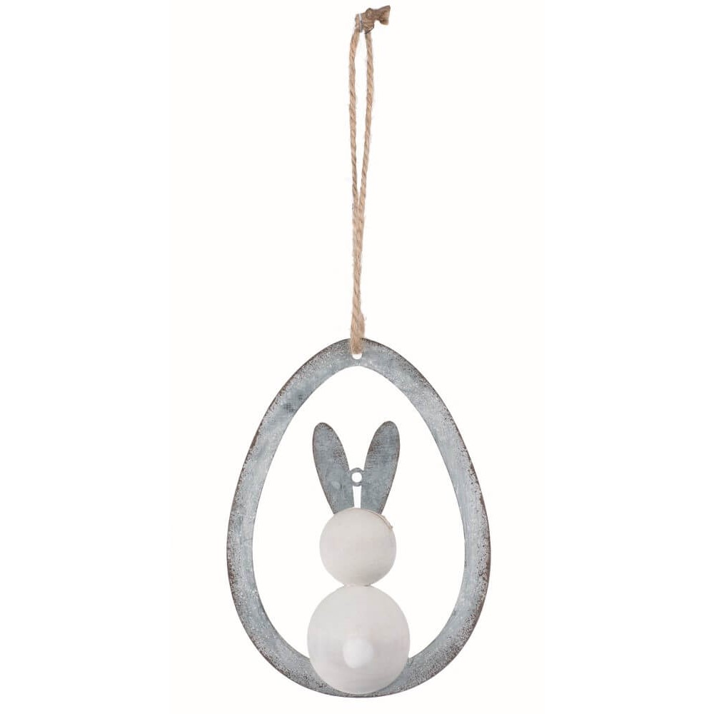 Osterei Hänger Hase Weiss