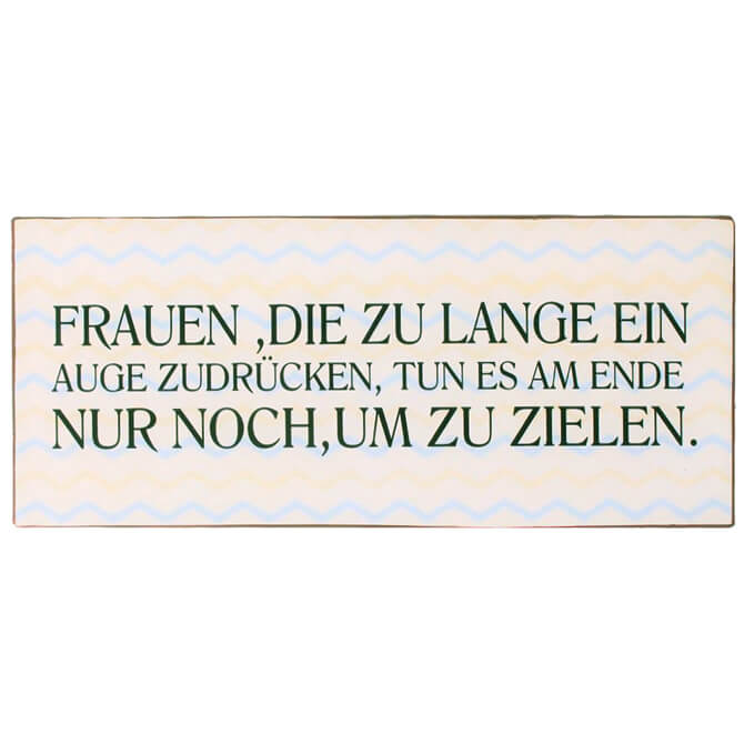 Blechschild Zielen