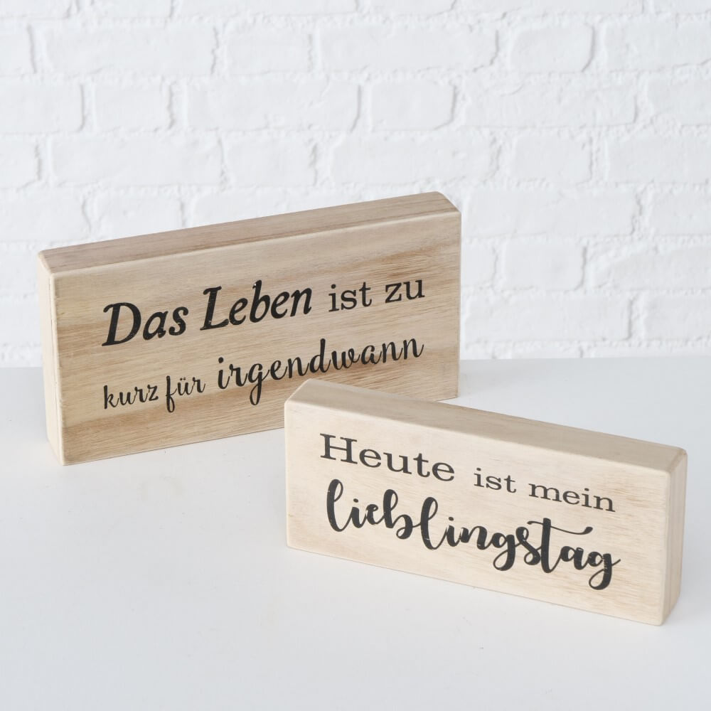 Holzschild Leben