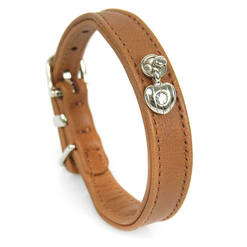 Halsband Elk Crystal Love Cognac