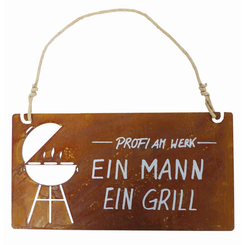 Rostdeko Schild Grill