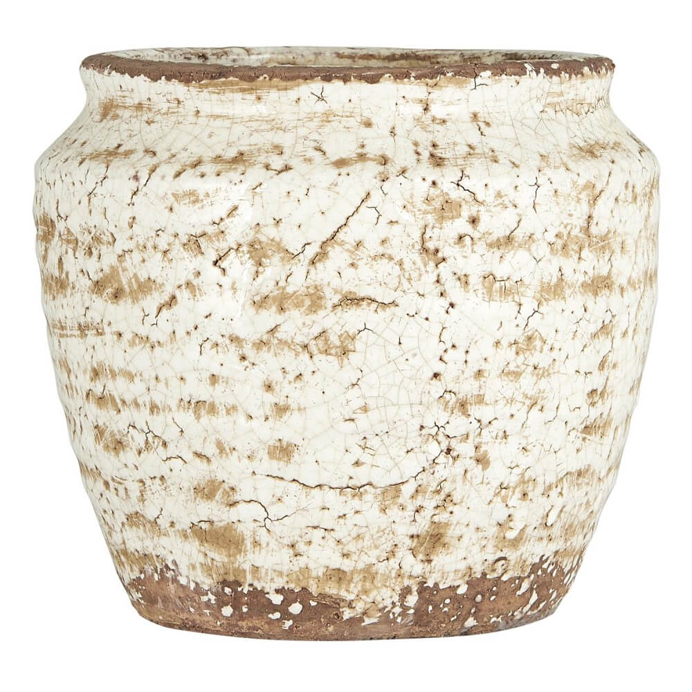 Terracotta Blumentopf | Shabby Chic Übertopf