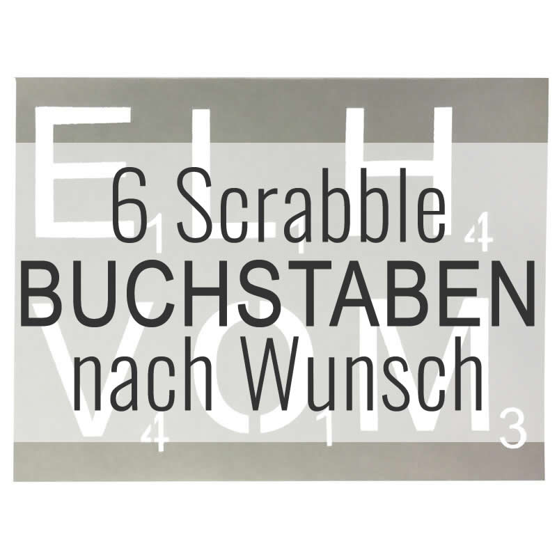 Schablone Scrabble nach Wunsch