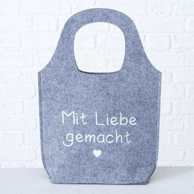 Geschenktasche Filz Mit Liebe gemacht