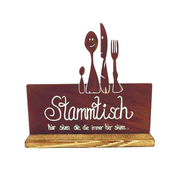 Rostdeko Tafel Stammtisch
