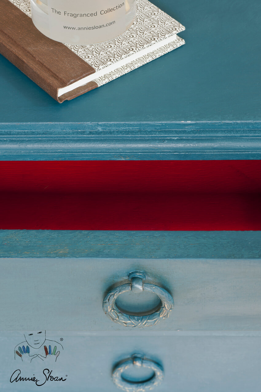 Schublade in Aubusson Blue Chalk Paint von Annie Sloan
