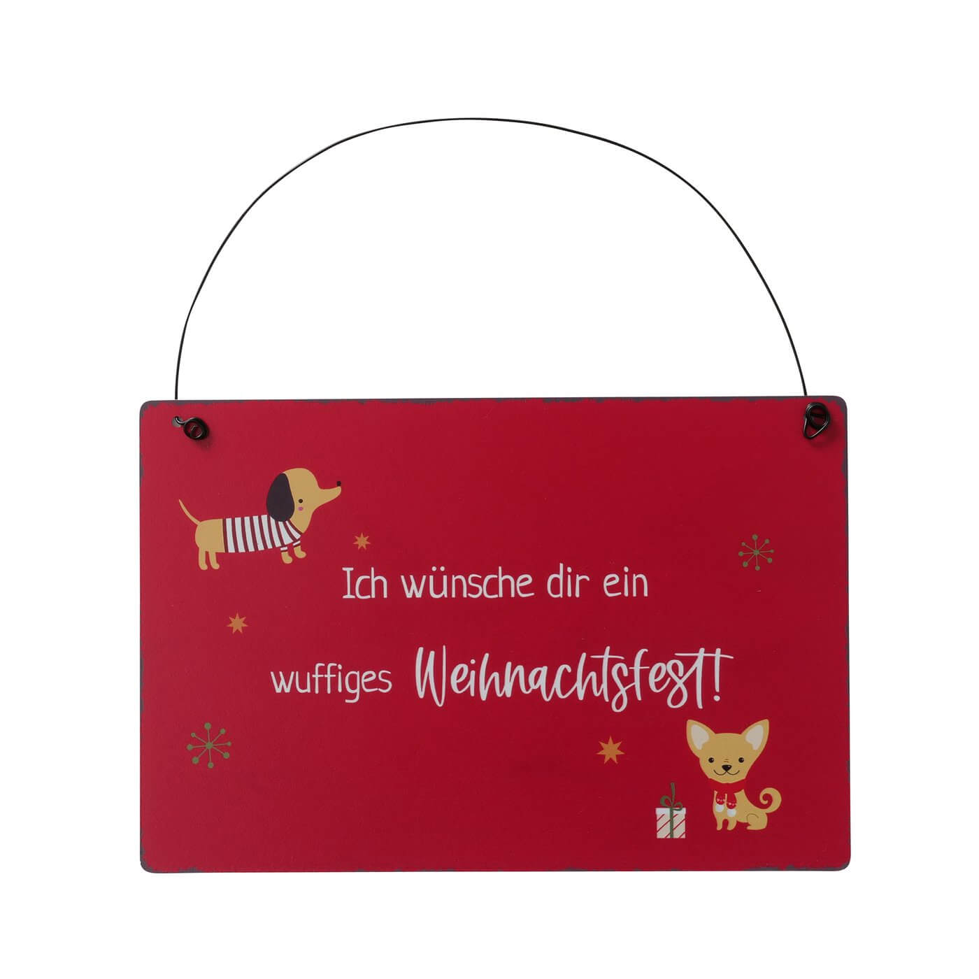 Blechschild Barney Wuffiges Weihnachtsfest