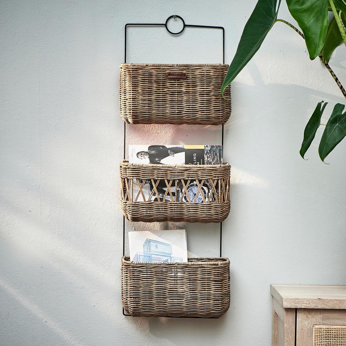 Wandregal Rustic Rattan