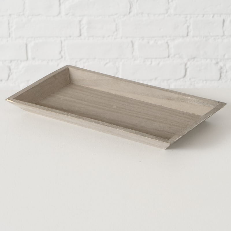 Holztablett Shabby Chic Grau