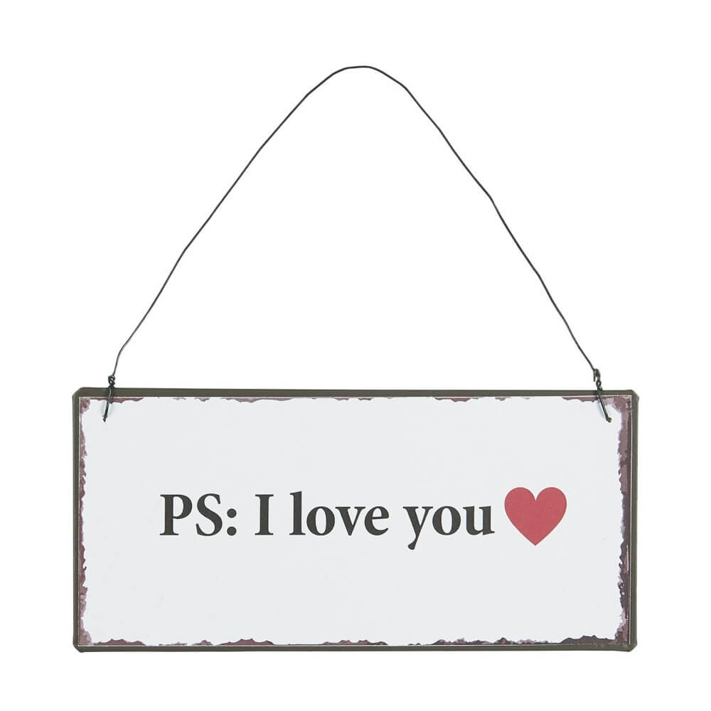 Blechschild PS: I love you