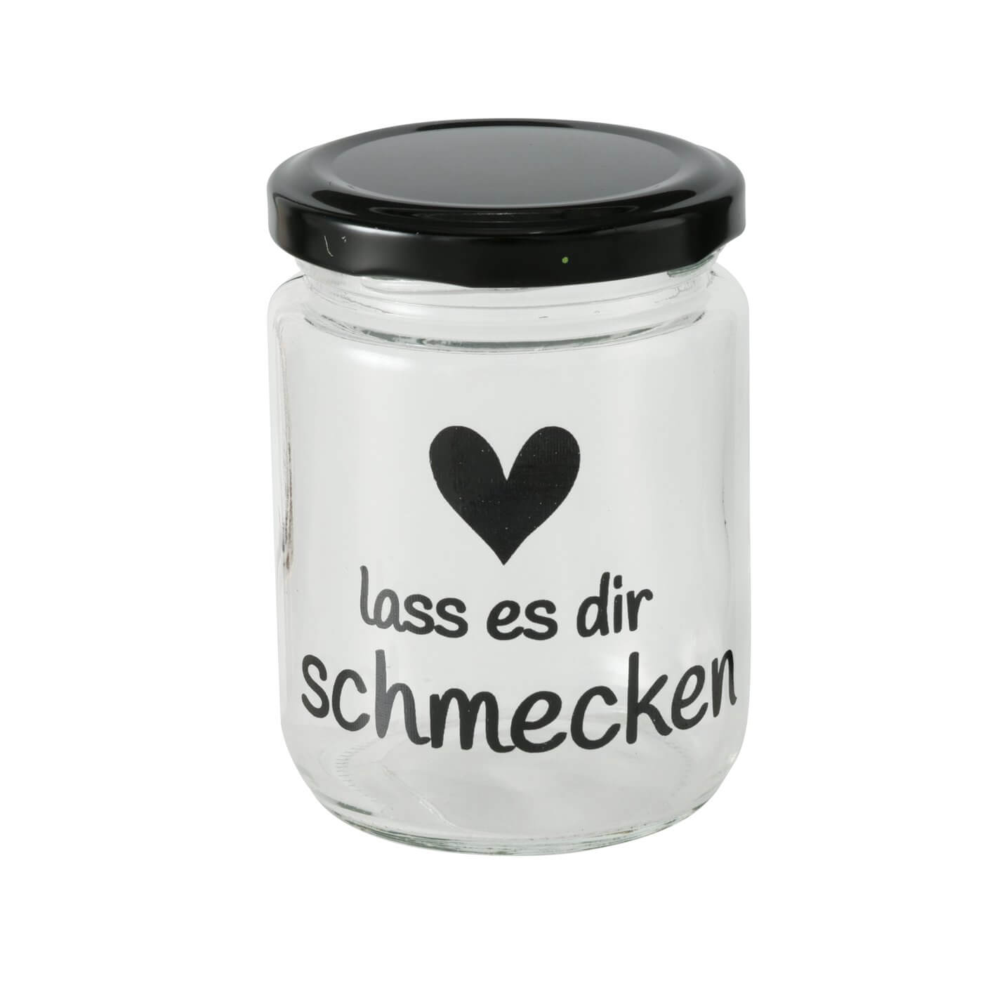 Einmachglas mit Spruch Schmecken