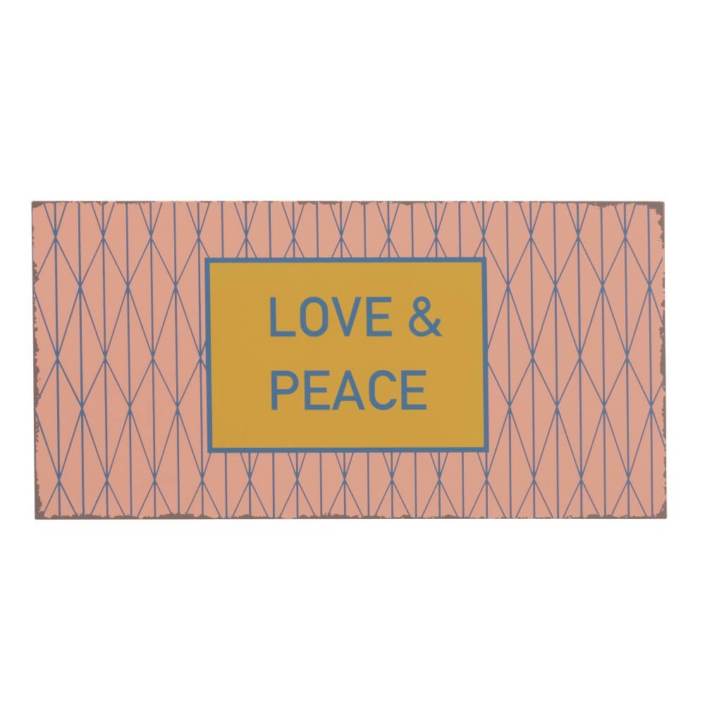 Blechschild Love & Peace