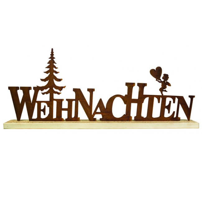 Rosteisen Schriftzug Weihnachten