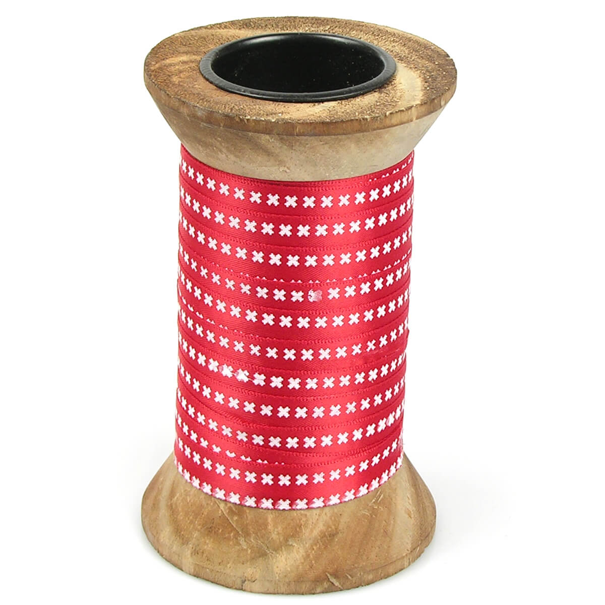 witziger Kerzenständer Holzspule