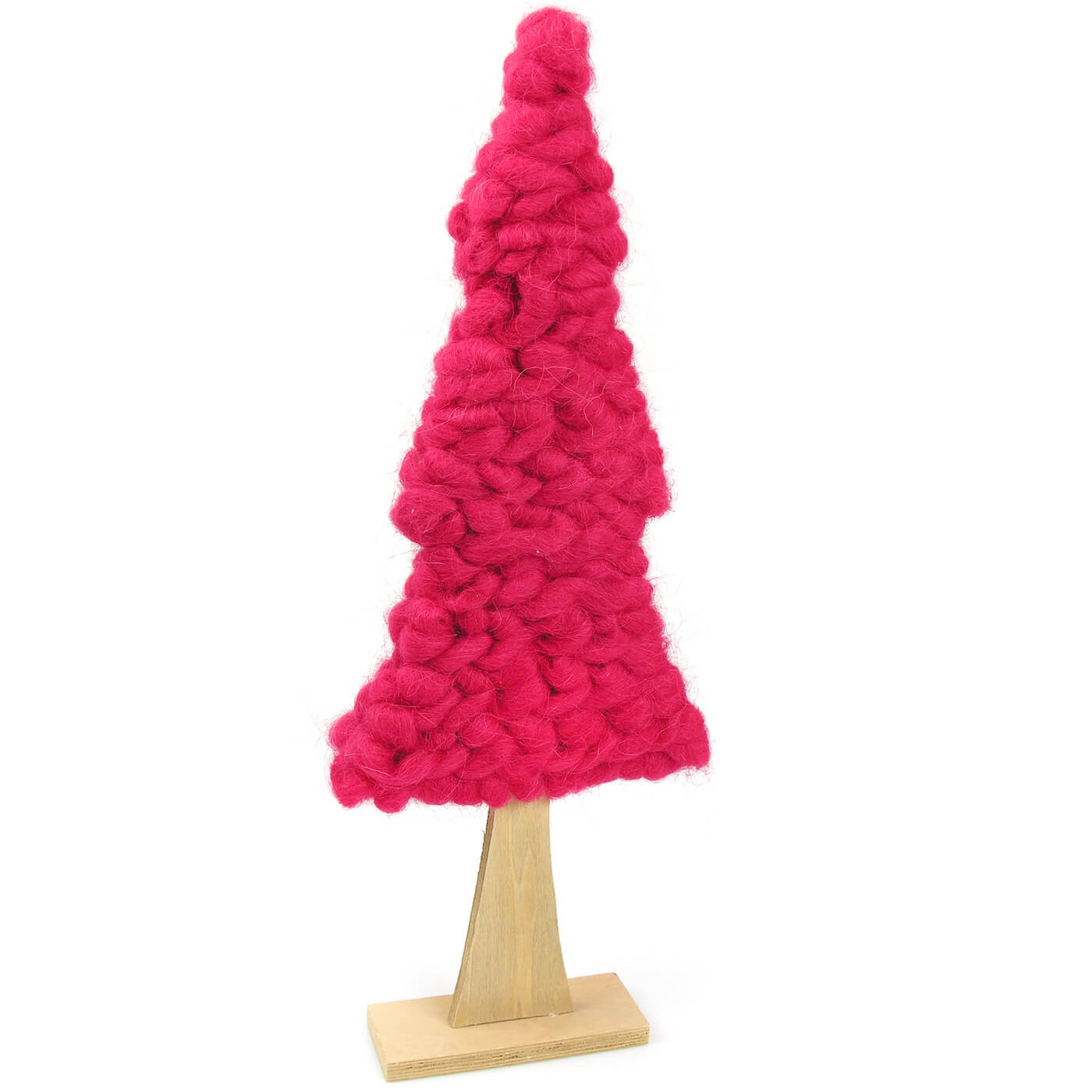 Tannenbaum aus pinker Wolle