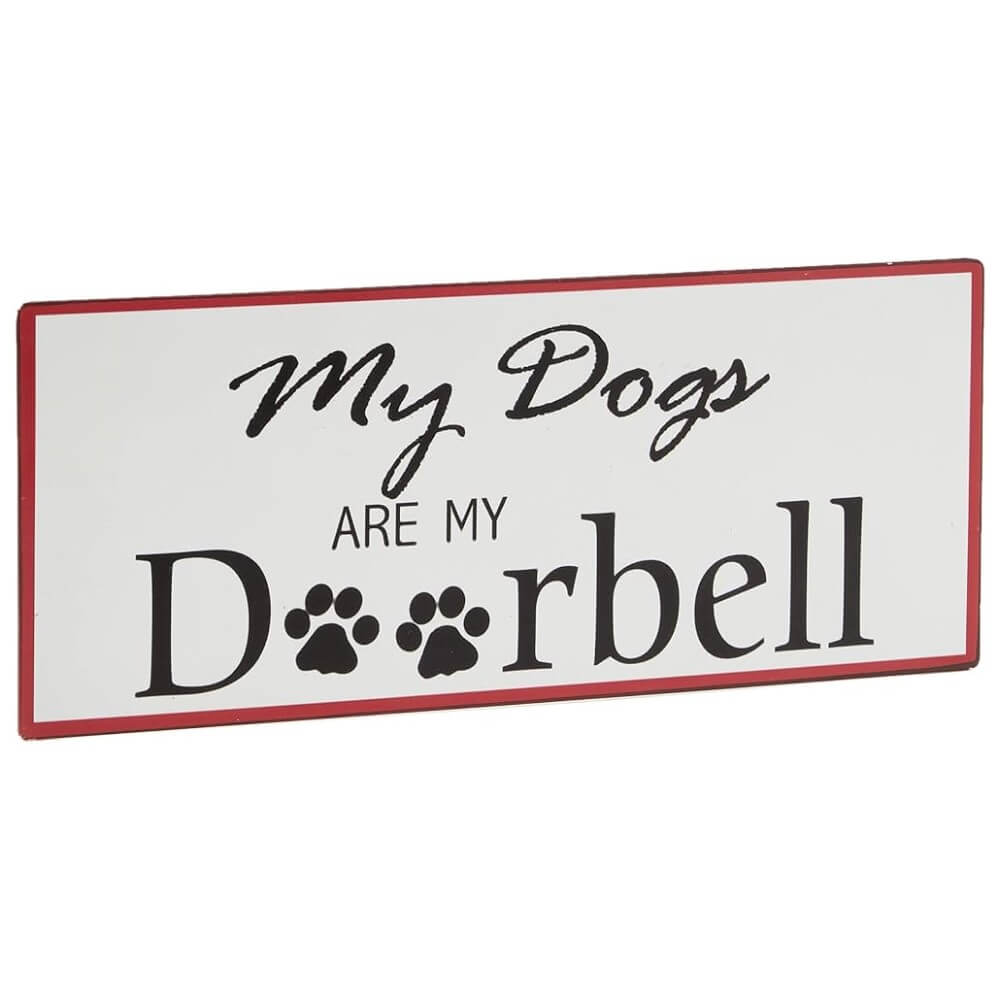 Blechschild Dogs Doorbell