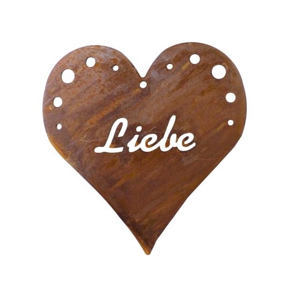 Rostdeko Schild Herz Liebe