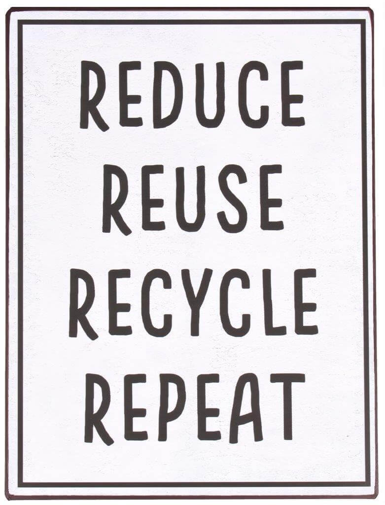 Blechschild Reduce