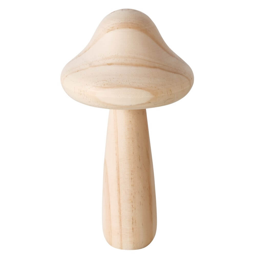 Deko Pilz Holz Natur Gross