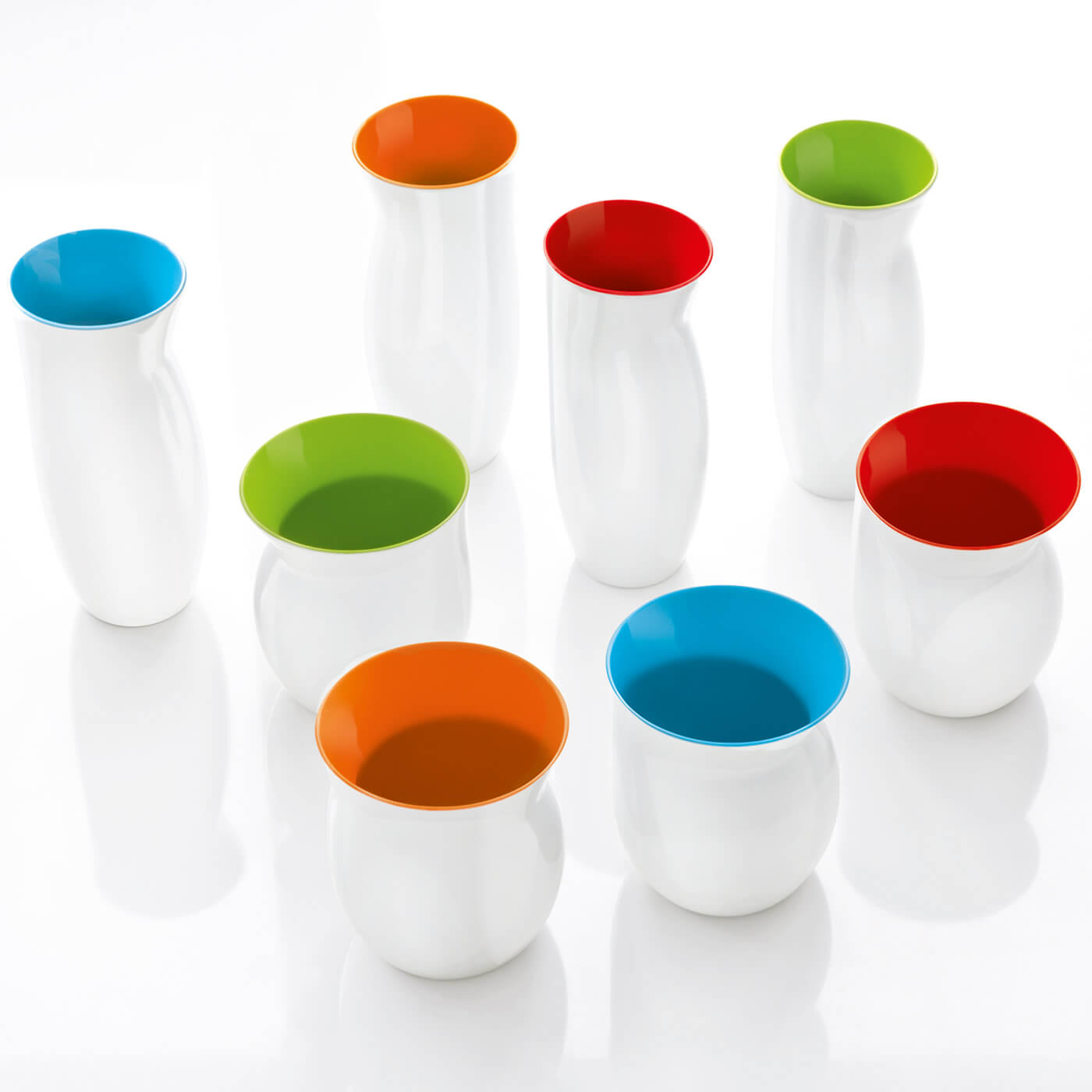 Verschiedene Vasen Bella in Bi-Color Optik