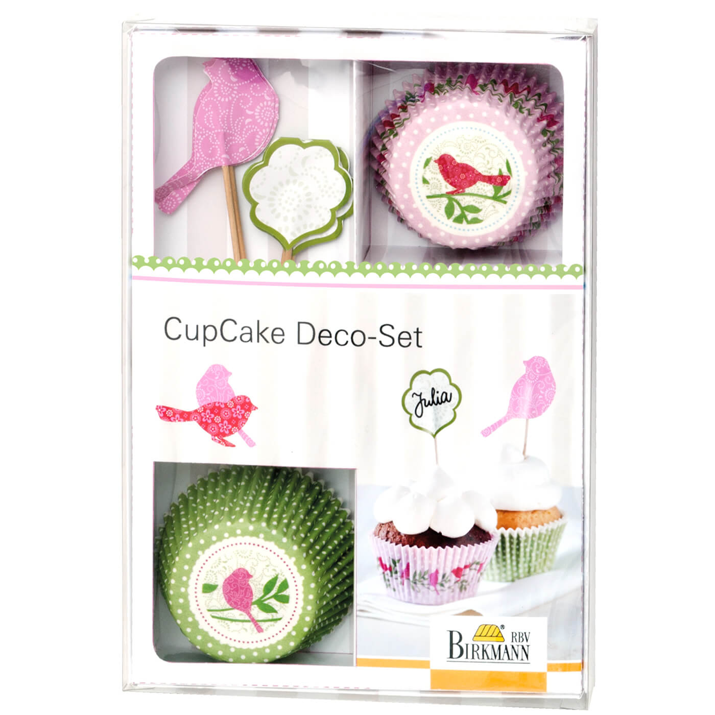 CupCake Deco-Set Vögel