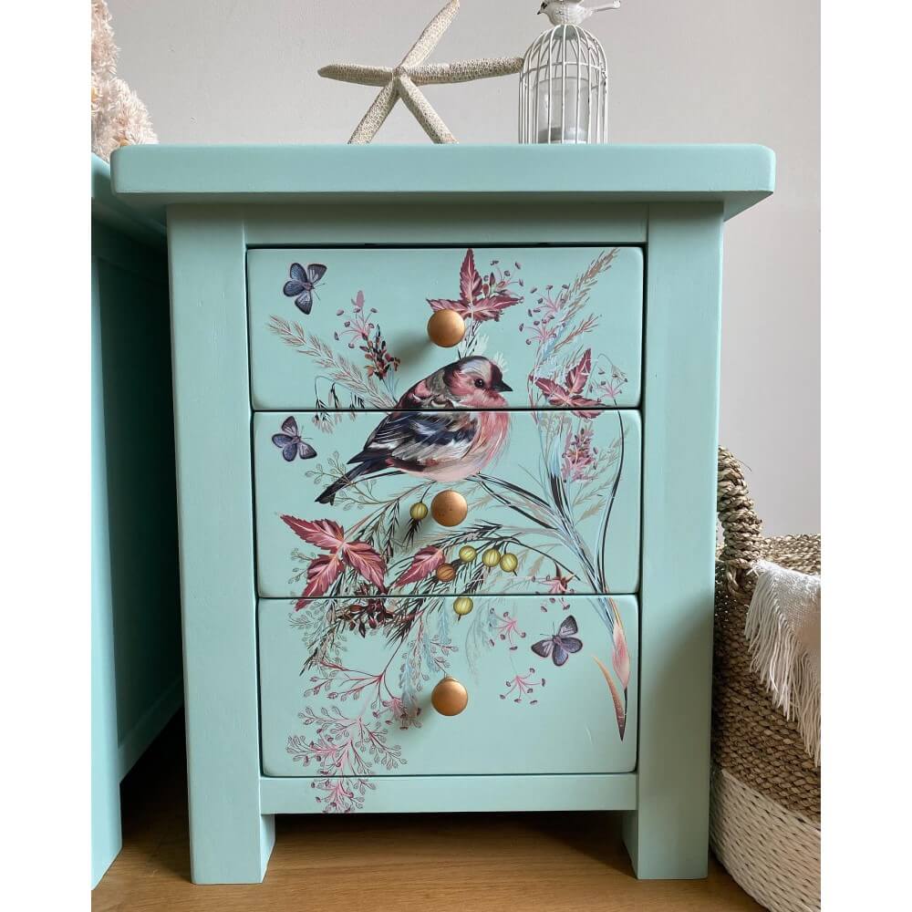 Dekor Transferfolie Oiseau Rose