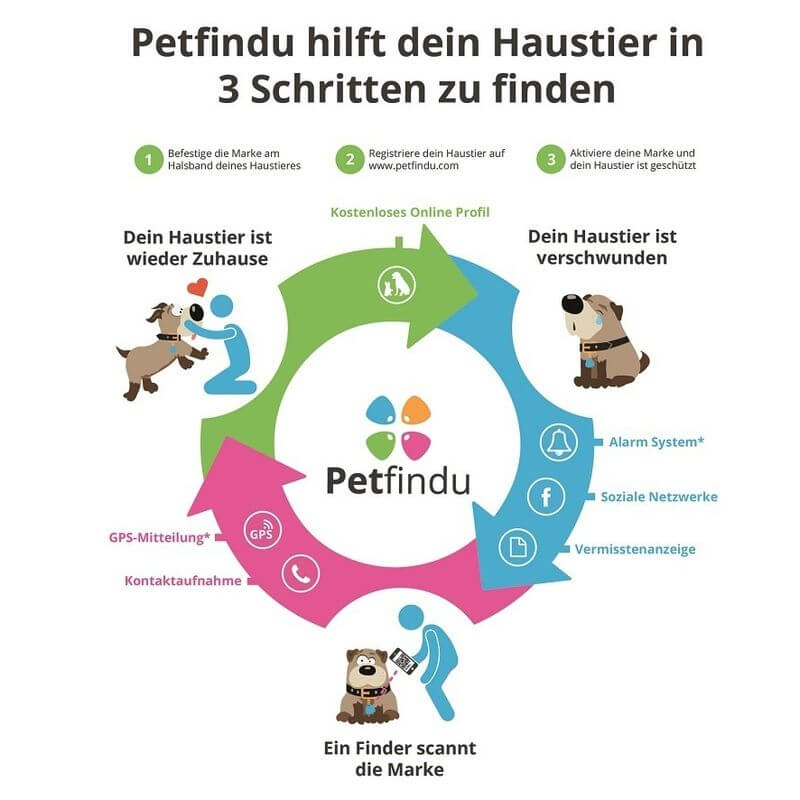 Hundemarke Petfindu Karo Braun Beige