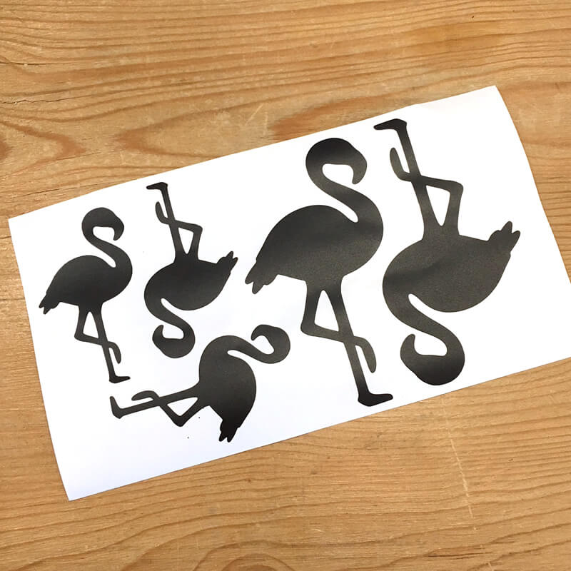 Flamingo Vinyl Sticker Schwarz