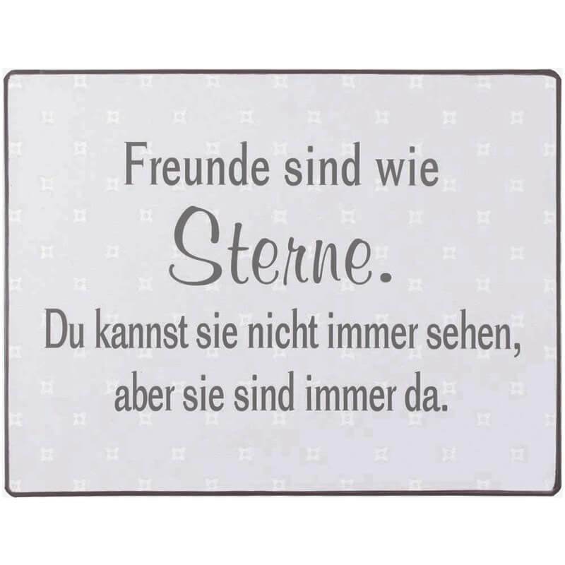 Blechschild Freunde sind wie Sterne