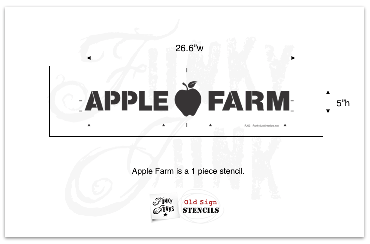 Schablone Apple Farm