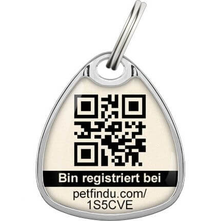 Hundemarke Petfindu Karo Braun Beige