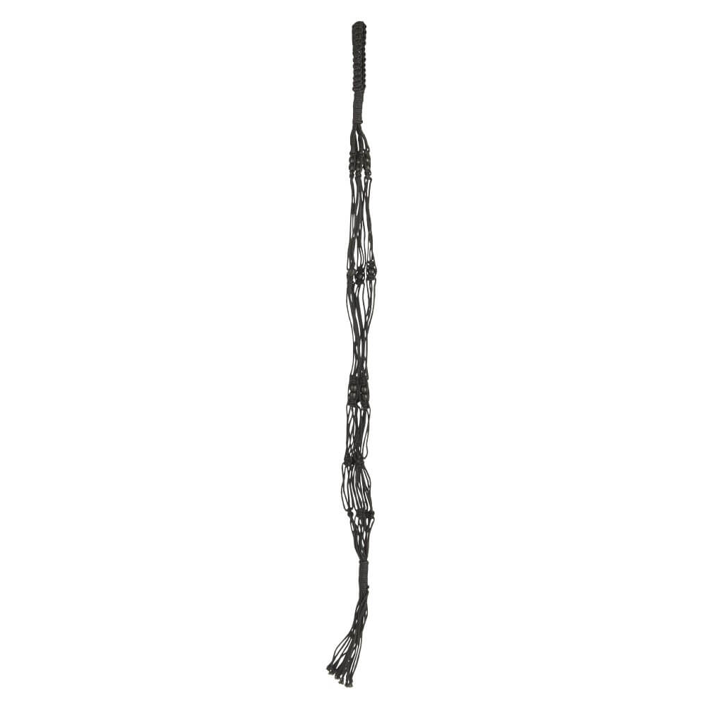 Makramee Blumenampel Schwarz